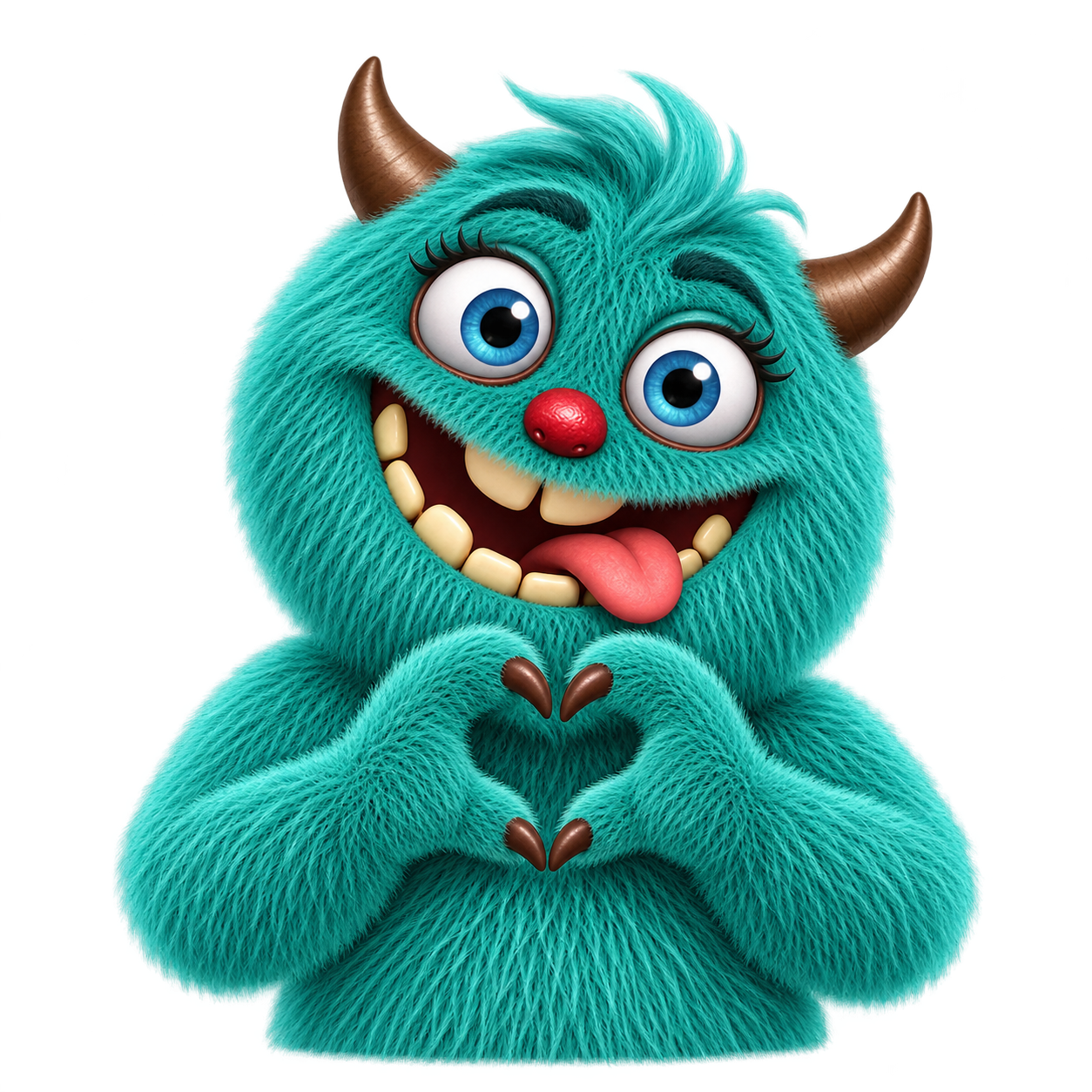 Het turquoise monster helpt je een pakket kiezen